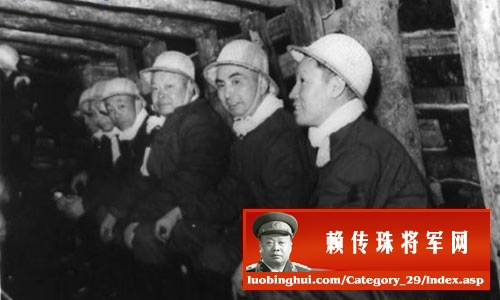 赖传珠和扬勇在矿下 